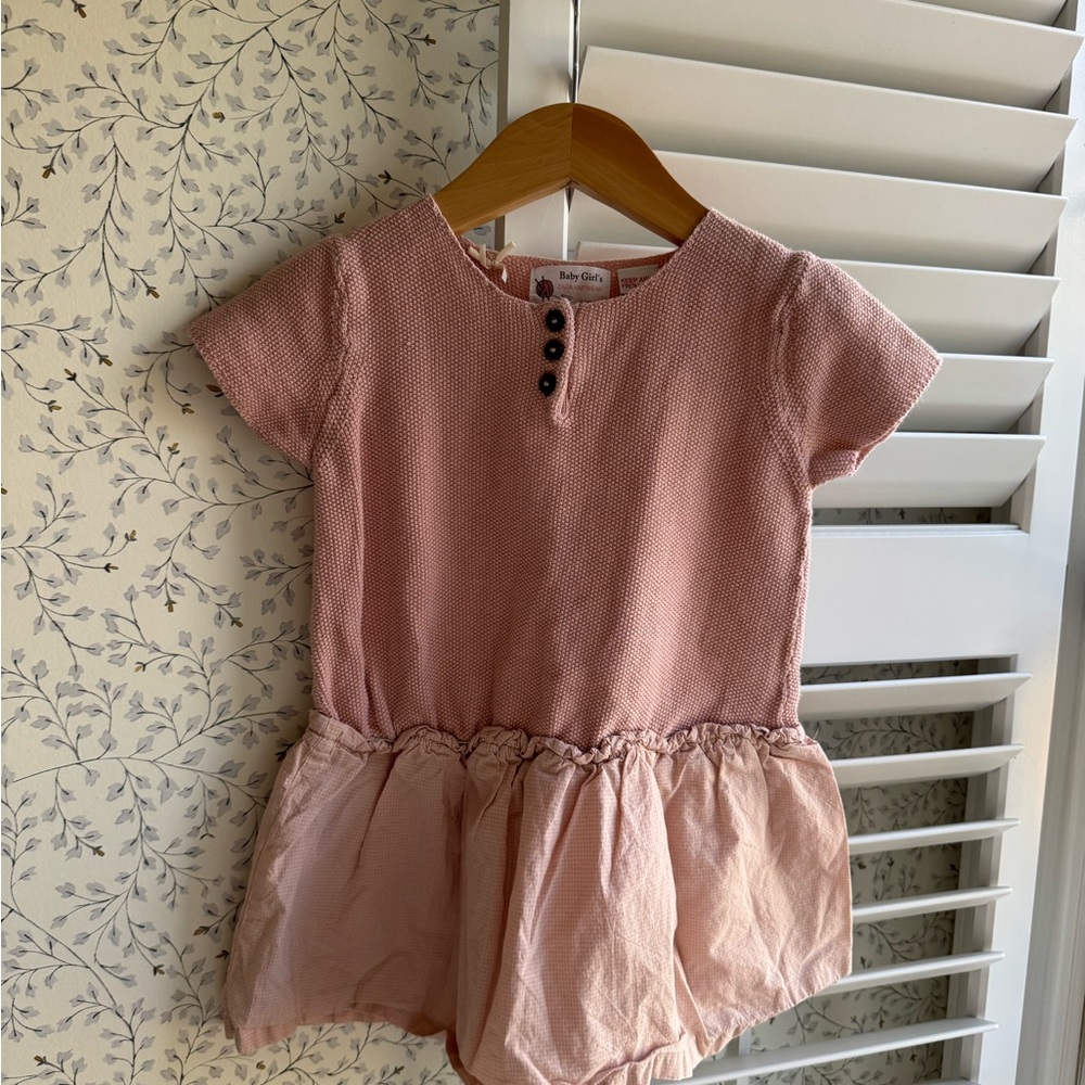Pink Baby Dress with Buttons